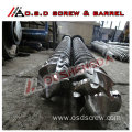 Extruder conical twin screw barrel for pvc pp wpc